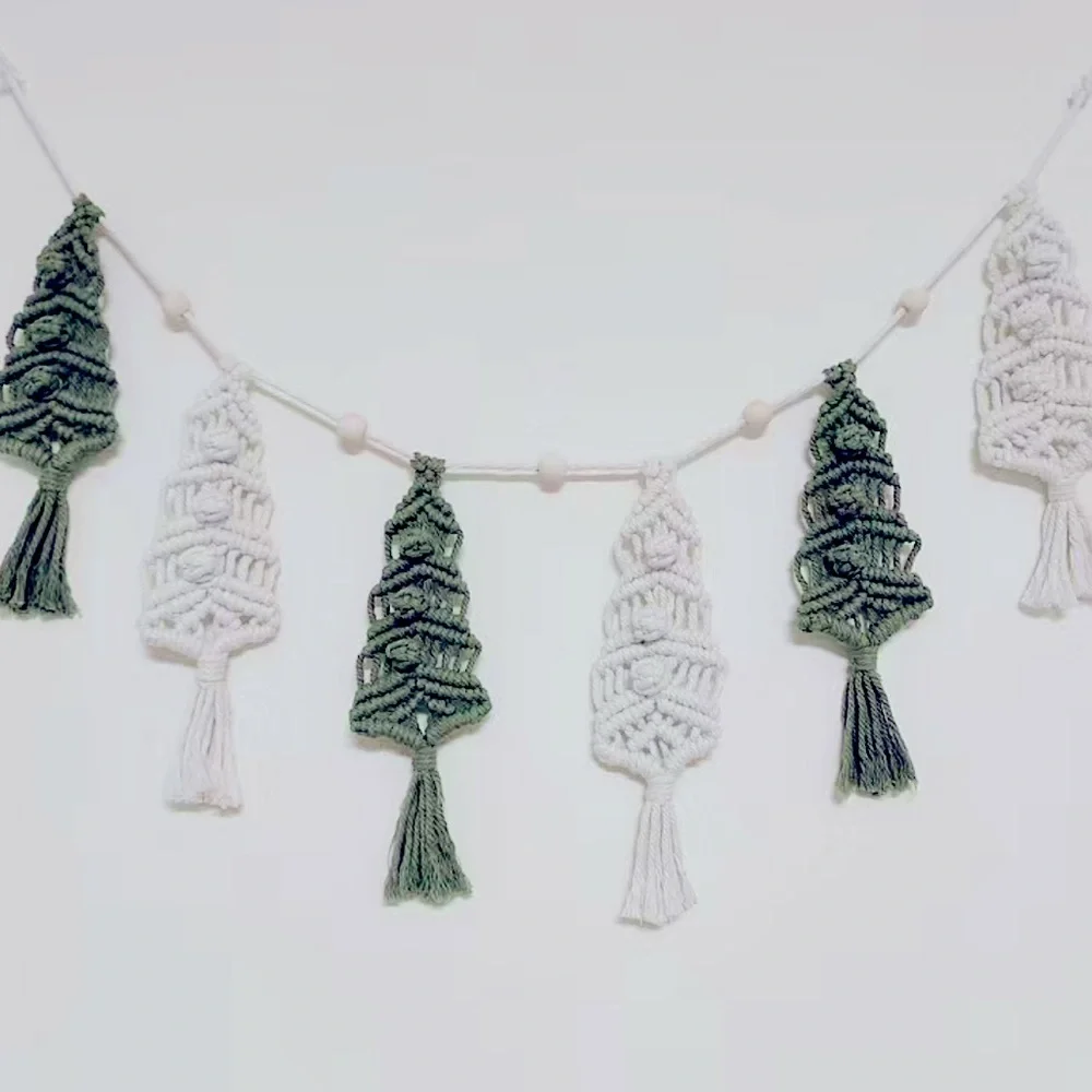 Soul Embellishment’s™️ Handcrafted Macrame Christmas Tree Wall Hanging